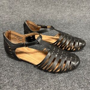 Rockport Women's Reagan Black T-Strap Strappy Sandals